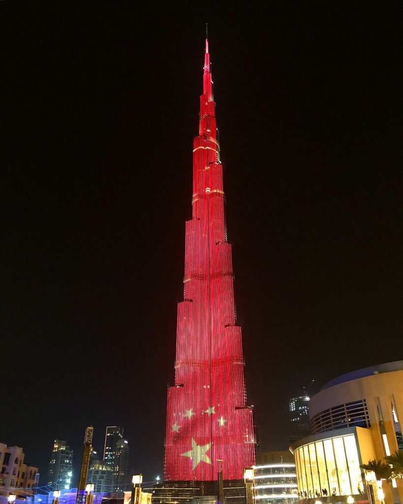 burj khalifa flags countries